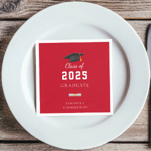 Afstuderen 2026 Rood Wit Afstudeer Aangepast Papie Servet