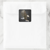 Afstuderen 2026 Witkoparend met diploma Vierkante Sticker (Tas)