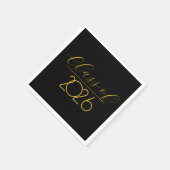 Afstuderen 2026 Zwart en Goud Servet (Hoek)