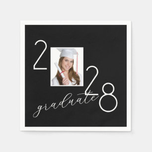 Afstuderen 2028 Foto op Zwart Servet
