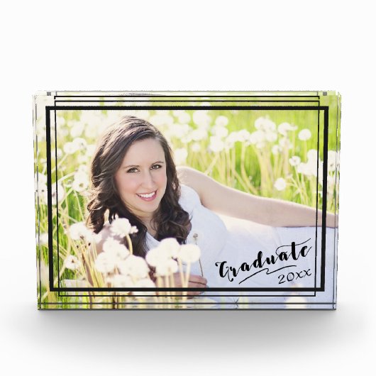 Afstuderen 20xx 5x7 horizontale zwarte grens fotoblokken (Voorkant)