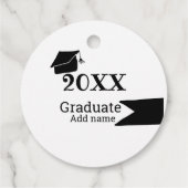 Afstuderen 20XX afstuderen pet eenvoudig Minimal M Bedankjes Labels (Achterkant)