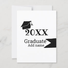 Afstuderen 20XX afstuderen pet eenvoudig Minimal M Briefkaart