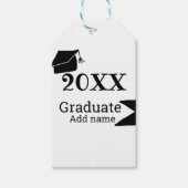 Afstuderen 20XX afstuderen pet eenvoudig Minimal M Cadeaulabel (Voorkant)