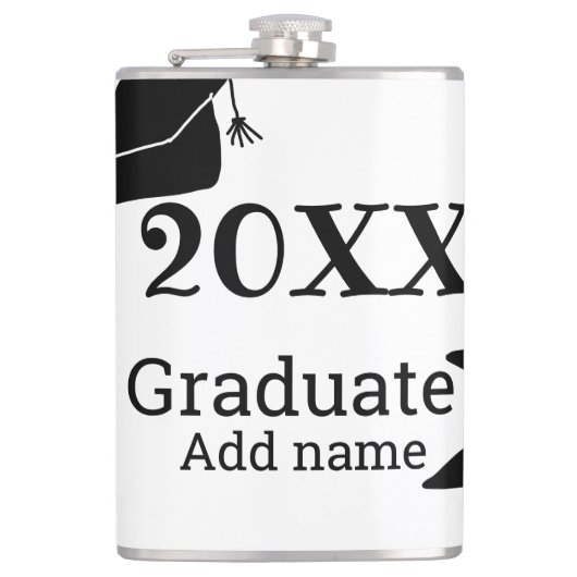 Afstuderen 20XX afstuderen pet eenvoudig Minimal M Heupfles (Voorkant)