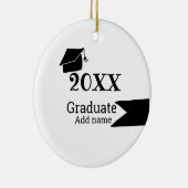 Afstuderen 20XX afstuderen pet eenvoudig Minimal M Keramisch Ornament (Rechts)