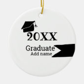 Afstuderen 20XX afstuderen pet eenvoudig Minimal M Keramisch Ornament (Voorkant)