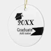 Afstuderen 20XX afstuderen pet eenvoudig Minimal M Keramisch Ornament (Links)