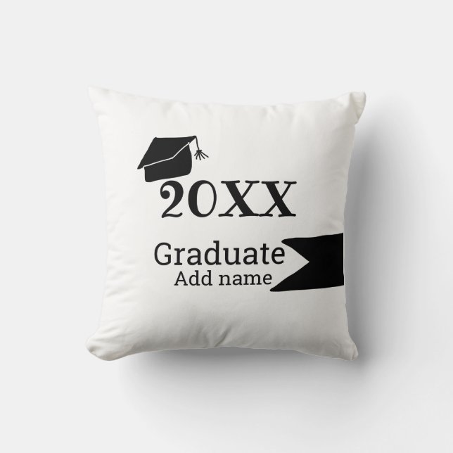 Afstuderen 20XX afstuderen pet eenvoudig Minimal M Kussen (Voorkant)