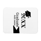 Afstuderen 20XX afstuderen pet eenvoudig Minimal M Magneet (Horizontaal)