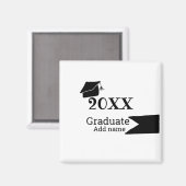 Afstuderen 20XX afstuderen pet eenvoudig Minimal M Magneet (Voorkant / Achterkant)