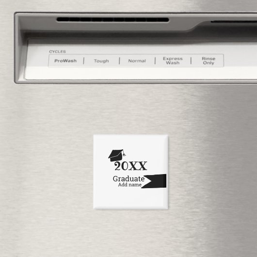 Afstuderen 20XX afstuderen pet eenvoudig Minimal M Magneet (Insitu (Vaatwasser))