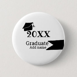 Afstuderen 20XX afstuderen pet eenvoudig Minimal M Ronde Button 5,7 Cm