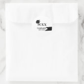 Afstuderen 20XX afstuderen pet eenvoudig Minimal M Ronde Sticker (Tas)