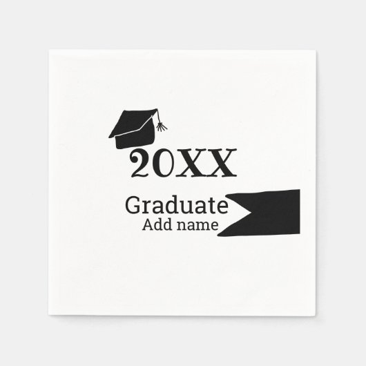 Afstuderen 20XX afstuderen pet eenvoudig Minimal M Servet (Voorkant)