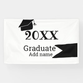 Afstuderen 20XX afstuderen pet eenvoudig Minimal M Spandoek