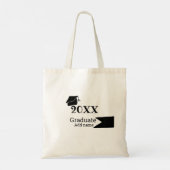 Afstuderen 20XX afstuderen pet eenvoudig Minimal M Tote Bag (Achterkant)