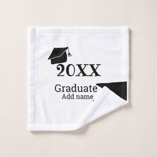 Afstuderen 20XX afstuderen pet eenvoudig Minimal M Washandje (Wasdoekje)