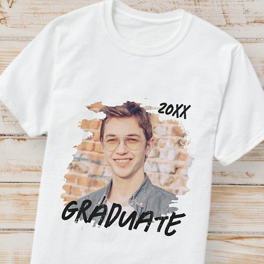 Afstuderen 20XX Modern Grunge Photo Afstuderen T-shirt