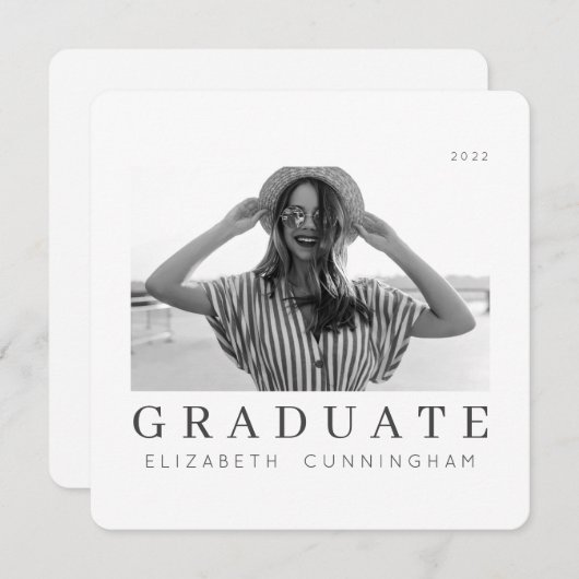 Afstuderen 20XX Moderne Cool Eenvoudige aankondigi (Voorkant / Achterkant)