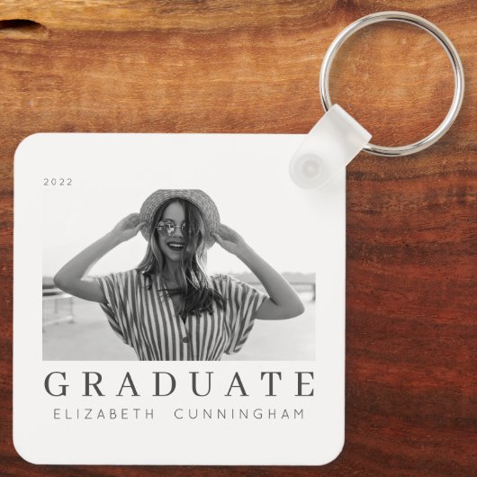 Afstuderen 20XX Moderne, eenvoudige, minimalistisc Sleutelhanger (Achterkant)