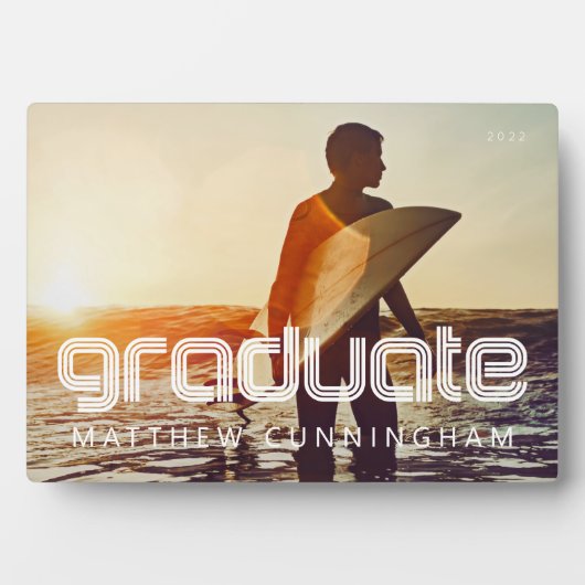 Afstuderen 20XX Retro Cool Simple Afstudeerder Yea Fotoplaat (voorkant)