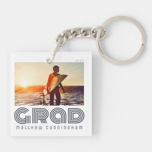 Afstuderen 20XX Retro Cool Simple Afstudeerder Yea Sleutelhanger (Achterkant)