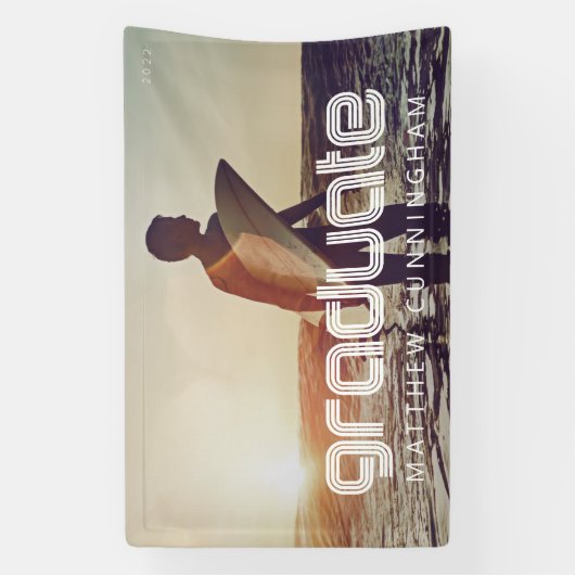 Afstuderen 20XX Retro Cool Simple Afstudeerder Yea Spandoek (Verticaal)