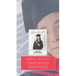 Afstuderen 20XX Simple Photo White Afstudeerder Pa Aankondiging