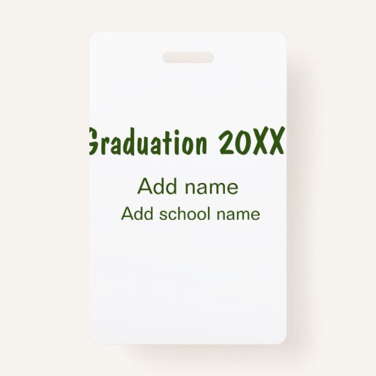 Afstuderen 20XX Voeg jaarnaam school groen modern Badge (Voorkant)