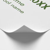 Afstuderen 20XX Voeg jaarnaam school groen modern Cadeaupapier (Hoek)