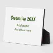 Afstuderen 20XX Voeg jaarnaam school groen modern Fotoplaat (Zijkant)