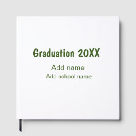 Afstuderen 20XX Voeg jaarnaam school groen modern Gastenboek