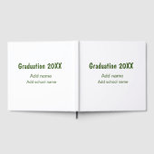Afstuderen 20XX Voeg jaarnaam school groen modern Gastenboek (Volledig)