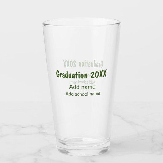 Afstuderen 20XX Voeg jaarnaam school groen modern Glas (Voorkant)