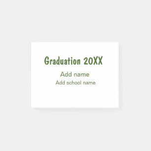 Afstuderen 20XX Voeg jaarnaam school groen modern Post-it® Notes