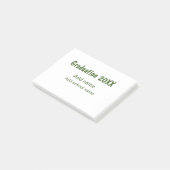 Afstuderen 20XX Voeg jaarnaam school groen modern Post-it® Notes (Schuin)