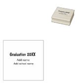 Afstuderen 20XX Voeg jaarnaam school groen modern Rubberstempel (Gestempeld)