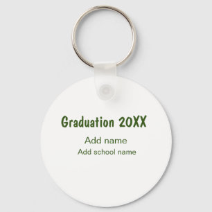 Afstuderen 20XX Voeg jaarnaam school groen modern Sleutelhanger