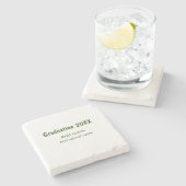 Afstuderen 20XX Voeg jaarnaam school groen modern Stenen Onderzetter (Zijkant)