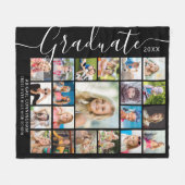 Afstuderen 21 Aangepaste kleur voor Photo Collage  Fleece Deken (Voorkant (Horizontaal))