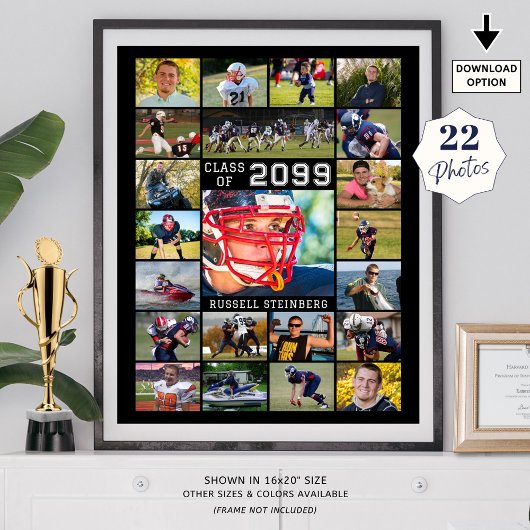 Afstuderen 22 Aangepaste kleuren voor fotoklasse Poster