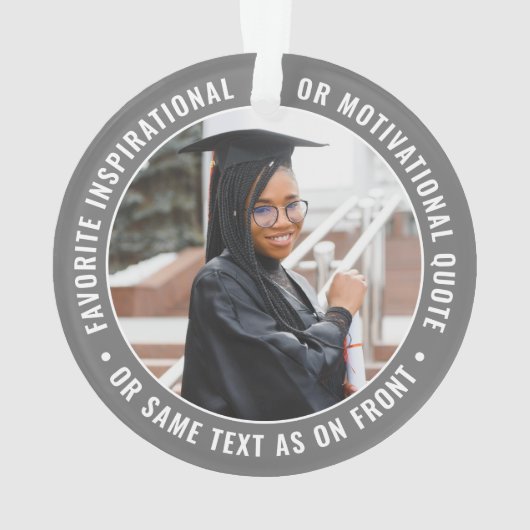Afstuderen 2 Foto 2020 Afstuderen grijs Afbeelding Ornament (achterkant)