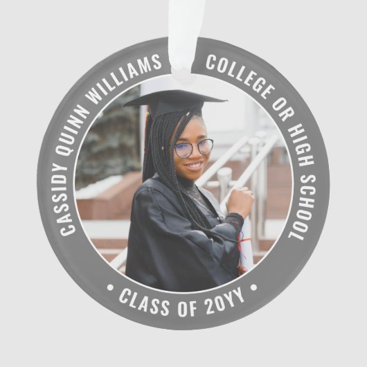 Afstuderen 2 Foto 2020 Afstuderen grijs Afbeelding Ornament (voorkant)