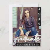 Afstuderen 2 foto | Chique script Eenvoudige aande Kaart (Voorkant)