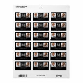 Afstuderen 2 foto gepersonaliseerd retouradres etiket (Full Sheet)