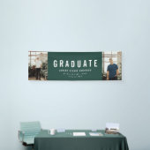 Afstuderen 2 foto groen en wit modern spandoek (Beurs)