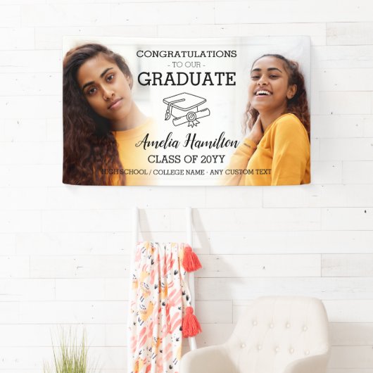 Afstuderen 2 Foto High School of College Afstudeer Spandoek (Insitu)