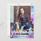 Afstuderen 2 foto | Script Zeemeermin Ombre Keepsa Kaart (Voorkant)