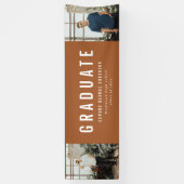 Afstuderen 2 - foto van chic terracotta moderne pa spandoek (Verticaal)